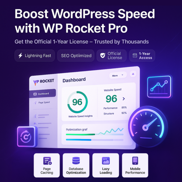 Wp Rocket Pro 1 Year – Official license