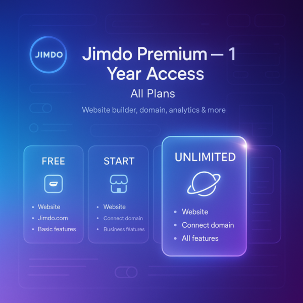 Jimdo Premium 1 Year – All Plans