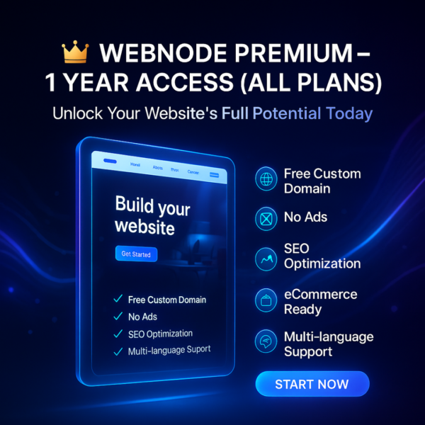 Webnode Premium 1 year { All Plans }