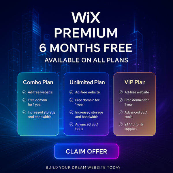 Wix Studio Premium 1/2 Year – All Plans