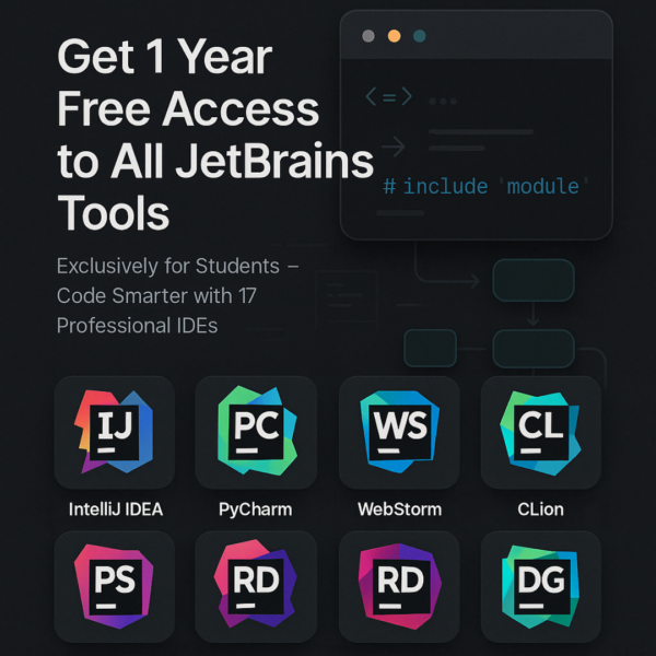 JetBrains Student Pack 1 year – All Product 17