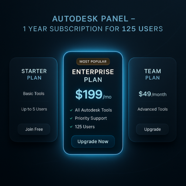 Autodesk Panel 1 Year – 125 users