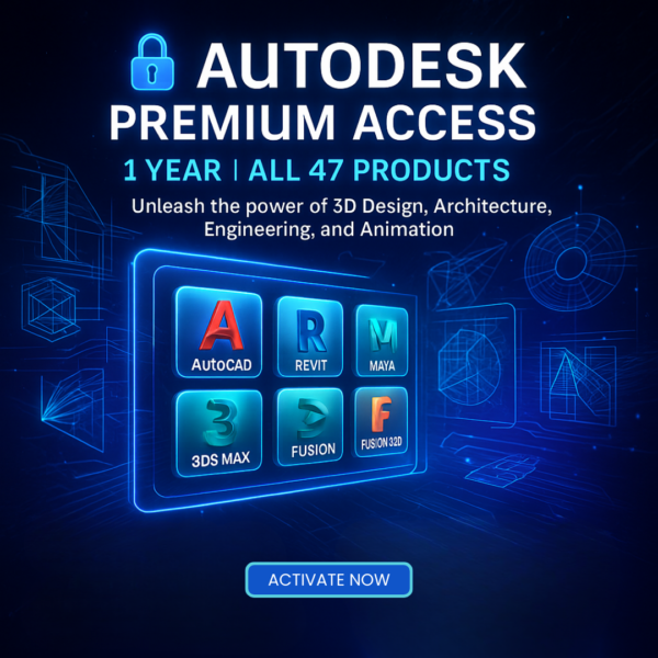 Autodesk Account 1 Year – Full Access to 47 Products